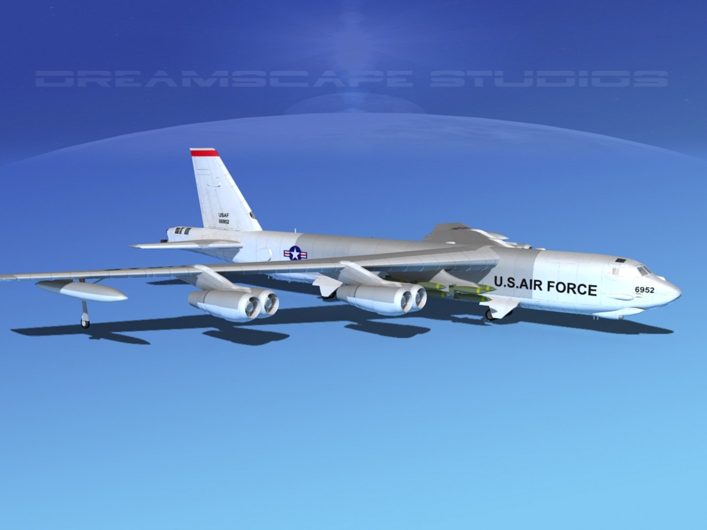 Stratofortress Boeing B-52 Bomber 3d Model