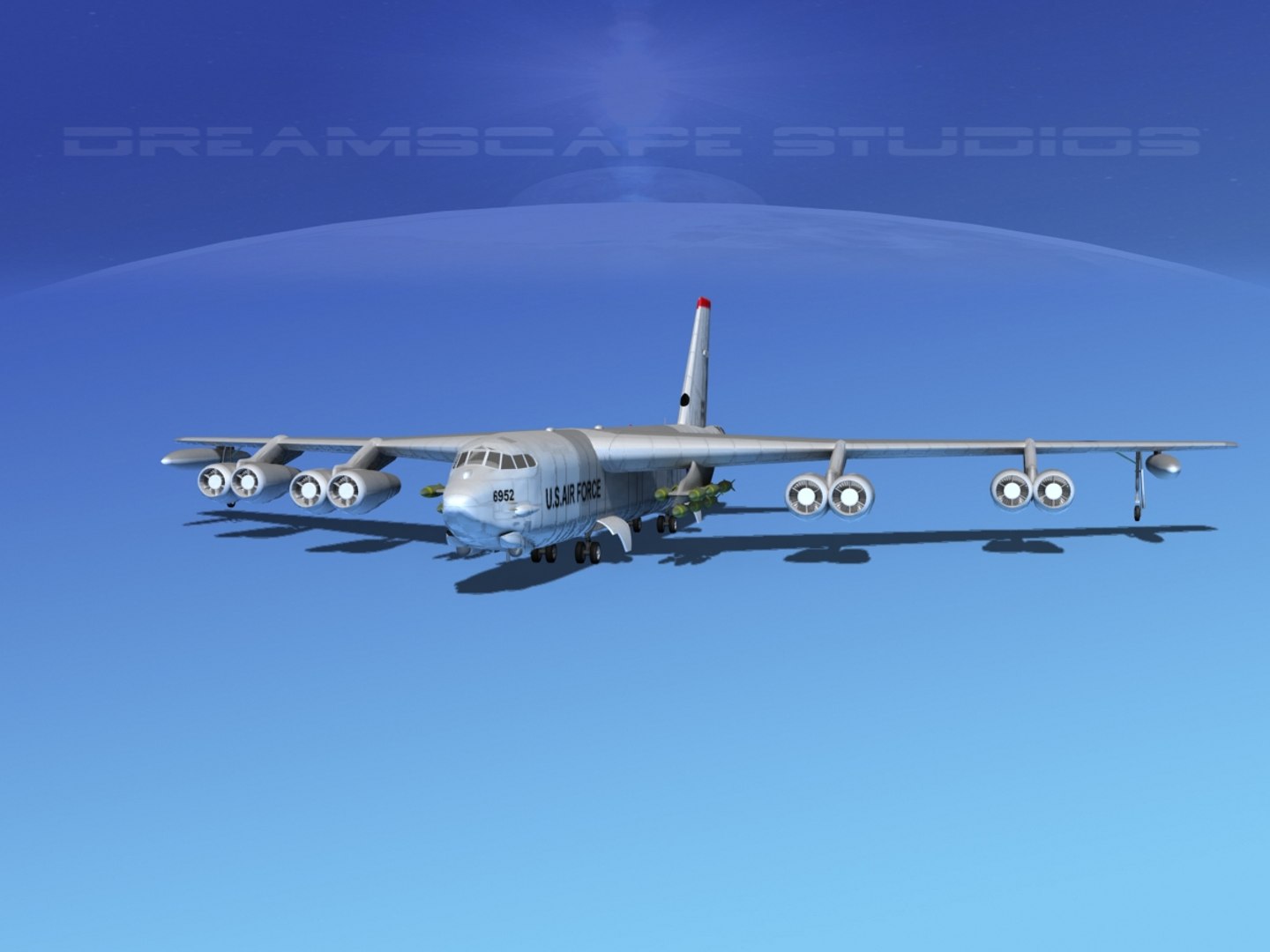 Stratofortress Boeing B-52 Bomber 3d Model