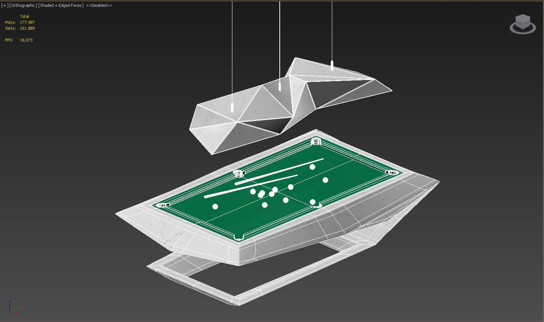 Crystal Pool Table 3D - TurboSquid 1431662