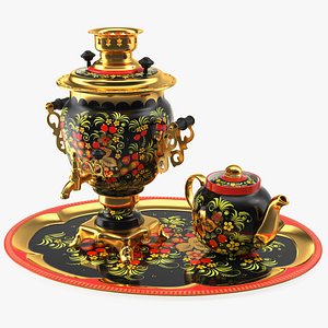 Khokhloma Electric Samovar Set