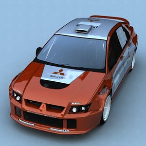 3d model mitsubishi evo viii
