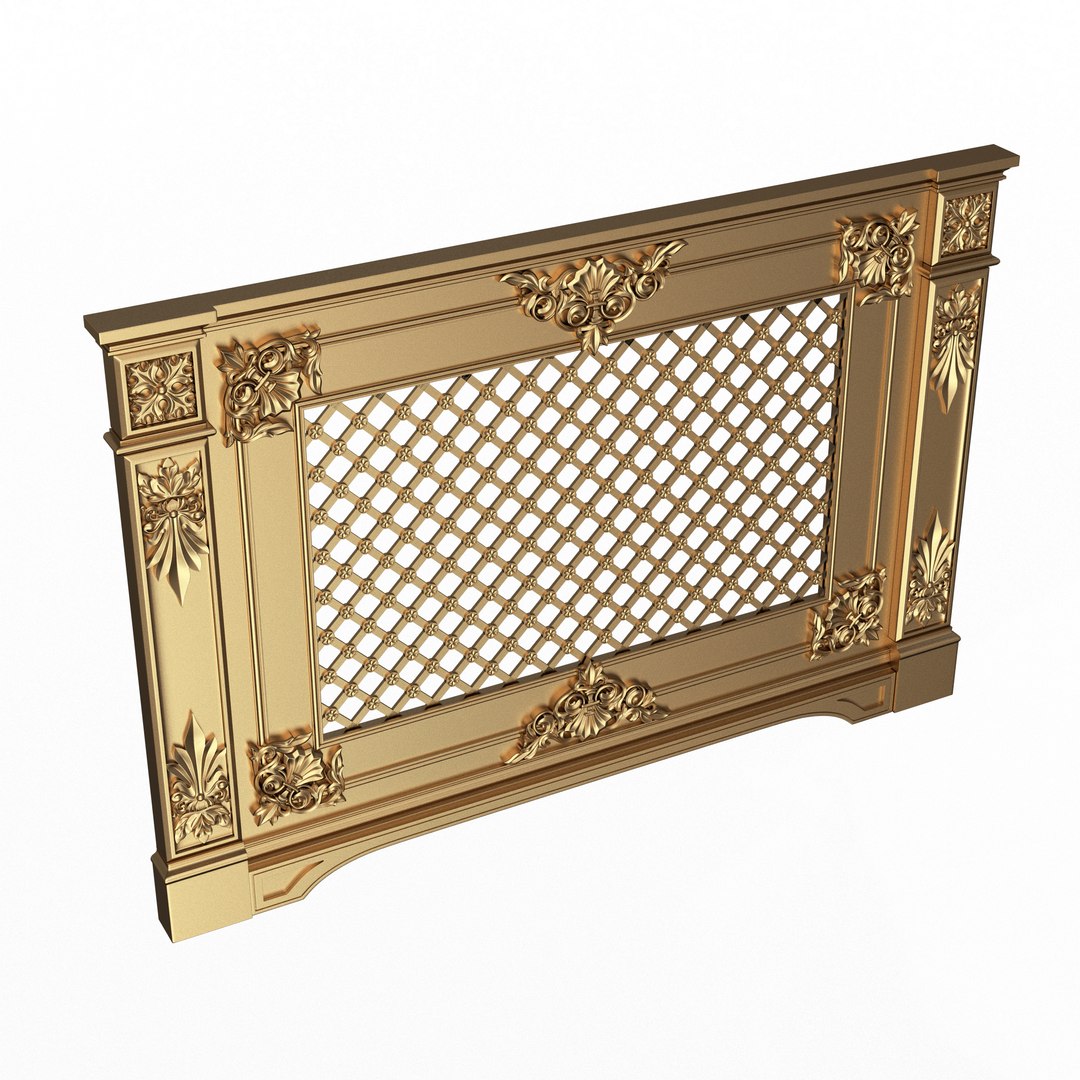 3D Radiator Cover Decorative Screening Grille Panel 016 model ...