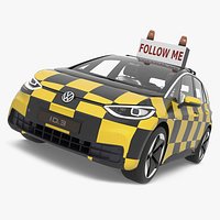 Volkswagen ID3 Follow Me Airport Vehicle Simplified