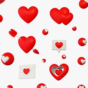 Cartoon Heart Pack 3D