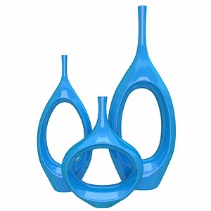 3D decor tabletop hollowed vases model