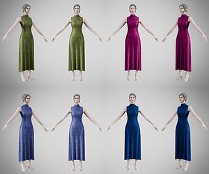 Dress 56 Velvet Colors With Design Collection 2 model
