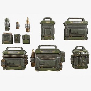 military kits bag canister 3D