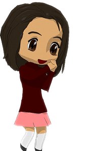 3d model female chibi 2