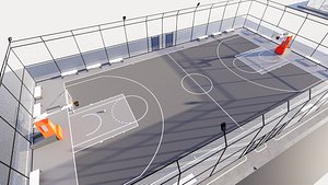 Outdoor Basketball Court Revit family FBC