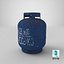 Gas Cylinder Blue 3D model