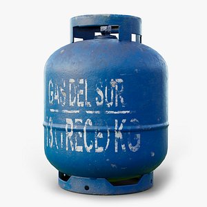 Gas Cylinder Blue 3D model