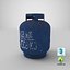 Gas Cylinder Blue 3D model