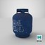 Gas Cylinder Blue 3D model