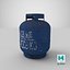 Gas Cylinder Blue 3D model