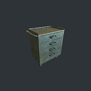 3D model cabinet mobile pbr