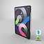 iPad Air 2020 Space Grey 3D Model
