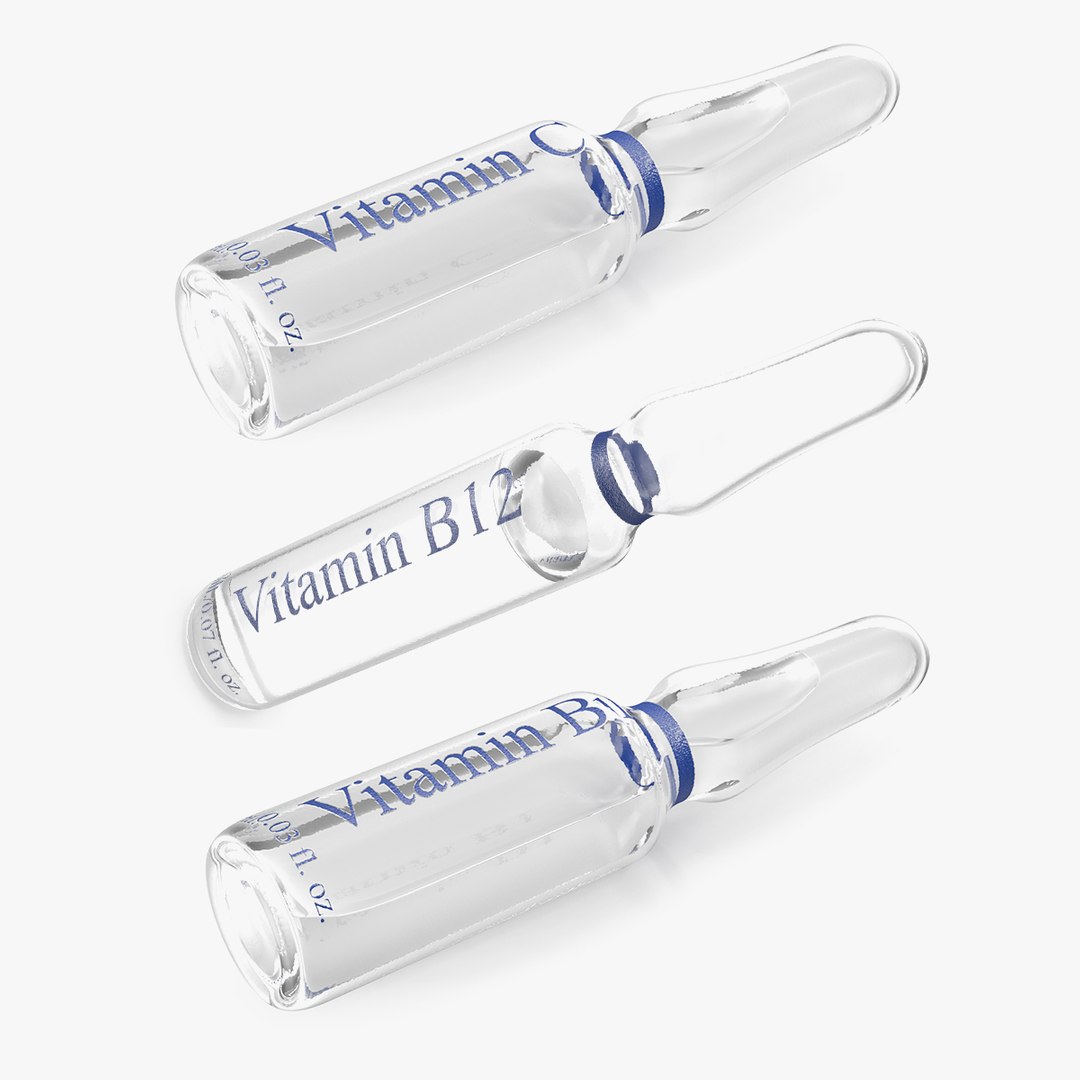 Vitamin Ampoules Collection 3D model preview