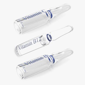 vitamin ampoules c 3D model