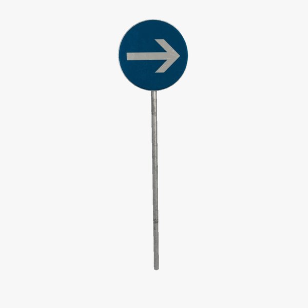 modèle 3D de Panneau de signalisation Allez à droite - TurboSquid 2144776