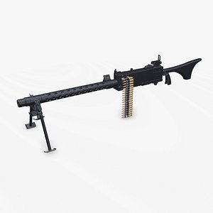 M1919 Browning Medium Machine Gun Low-poly PBR