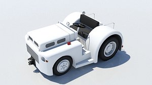 CT120 Vintage Aircraft Tractor Airport Low Poly GSE Static Scene Ready