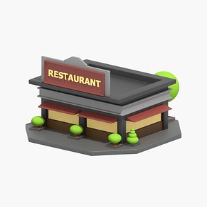 Restaurant 3D Illustration 3D model
