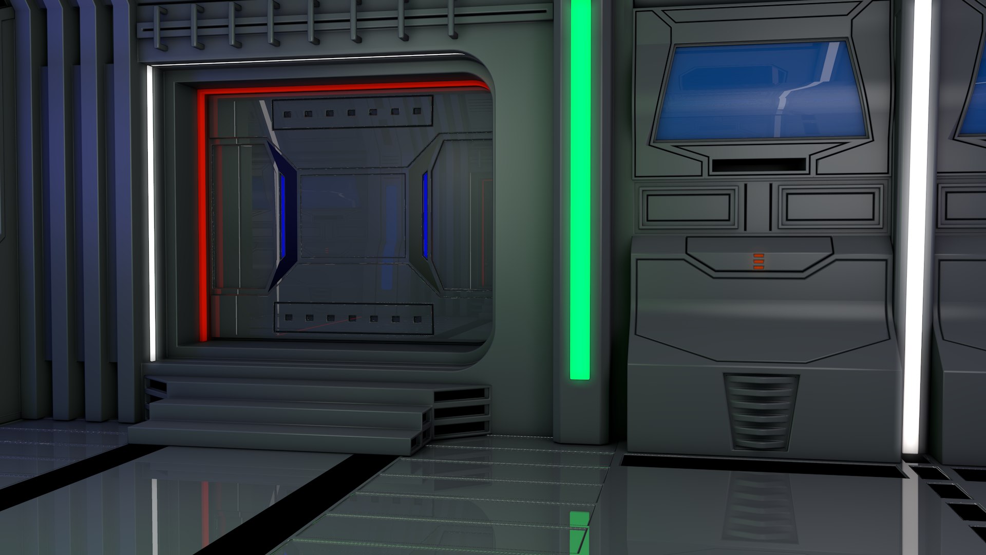 Sci Fi Interior Corridor 3D Model - TurboSquid 2438057