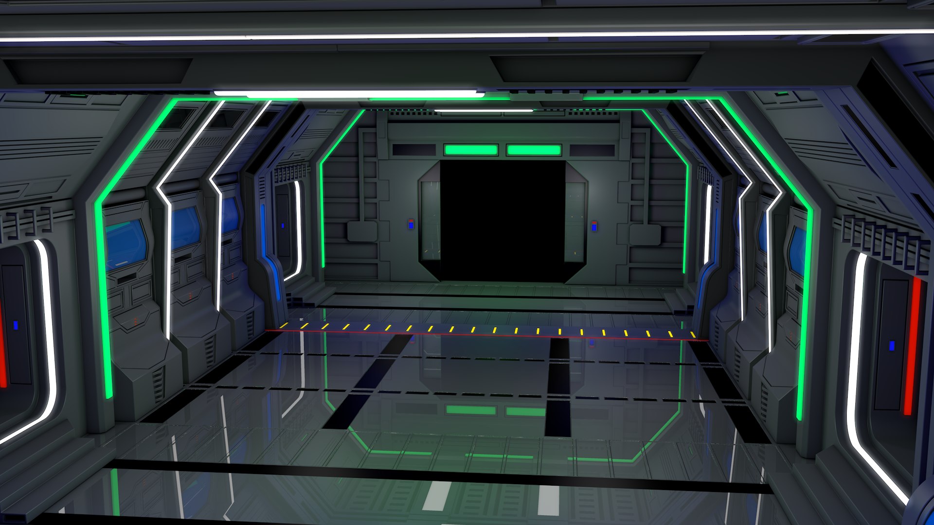 Sci Fi Interior Corridor 3D Model - TurboSquid 2438057