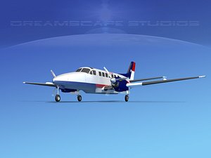 beechcraft airliner turboprop 3d 3ds
