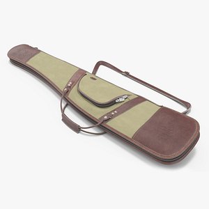 Hunter Gun Carry Bag Leather and Canvas 3D