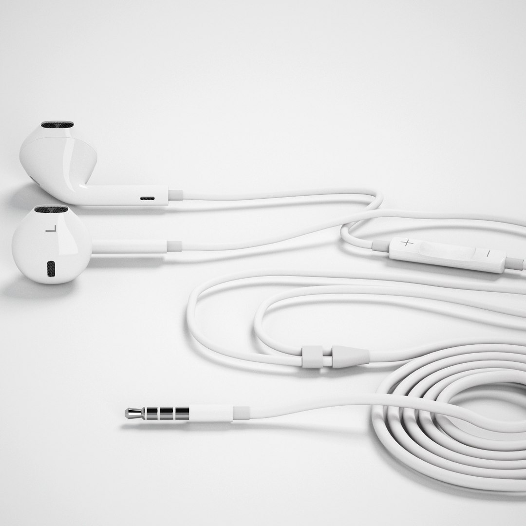 3d Earphones Earpods Model
