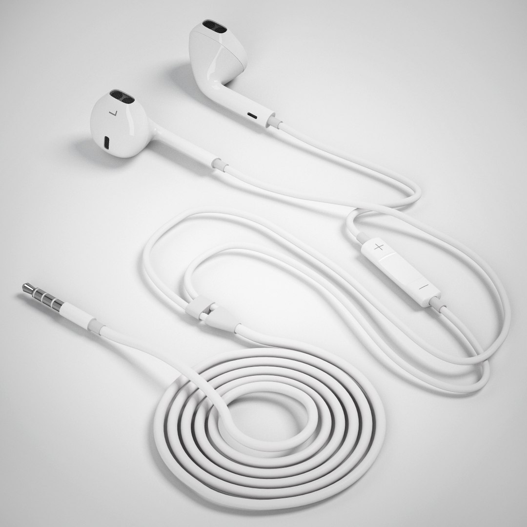 3d Earphones Earpods Model