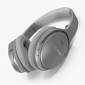 3D bose wireless headphones lying model