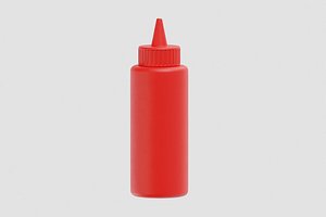 3D Ketchup and Sauce Bottle model
