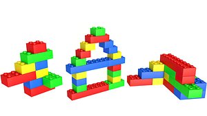Lego Bricks 2 Shapes Collection 3D model