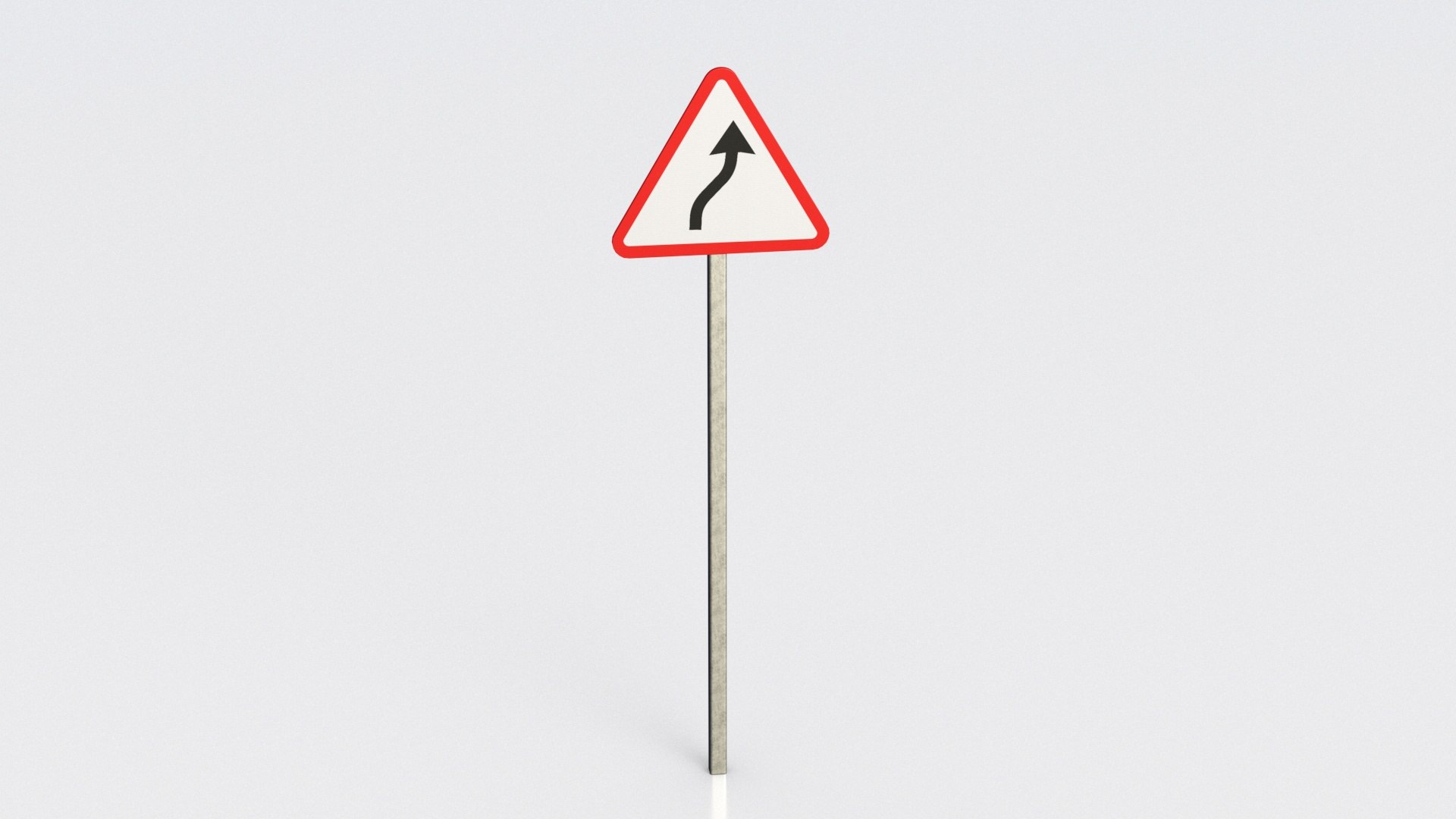 Right S Curve Road Sign 3D - TurboSquid 2116152