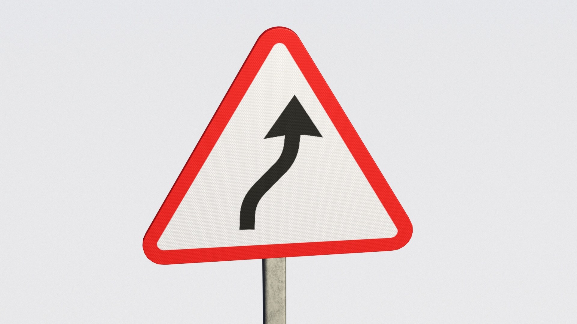 Right S Curve Road Sign 3D - TurboSquid 2116152