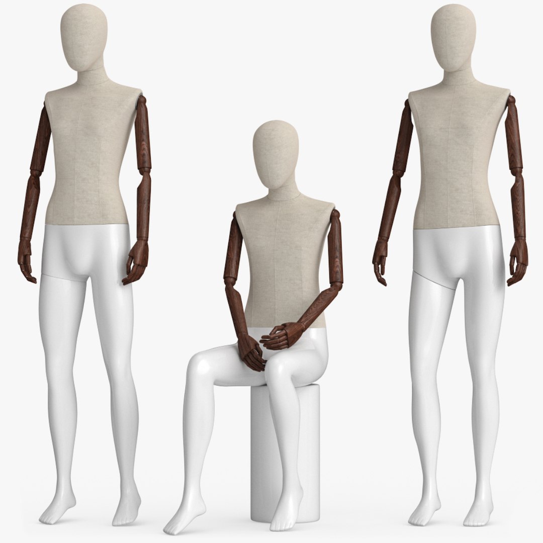 Male mannequins whith clothes FULL PACK 3D Model Collection