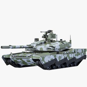 Abrams-X US Main Battle Tank Green Protective Camouflage PBR model