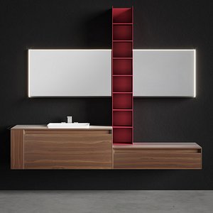 Arblu 5 ZERO Vanity unit with drawers 3D model