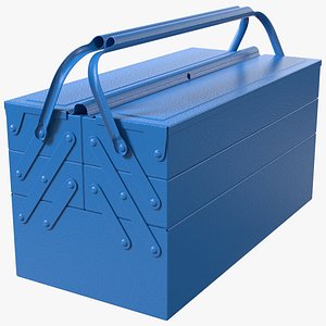 3D steel toolbox 5 compartments