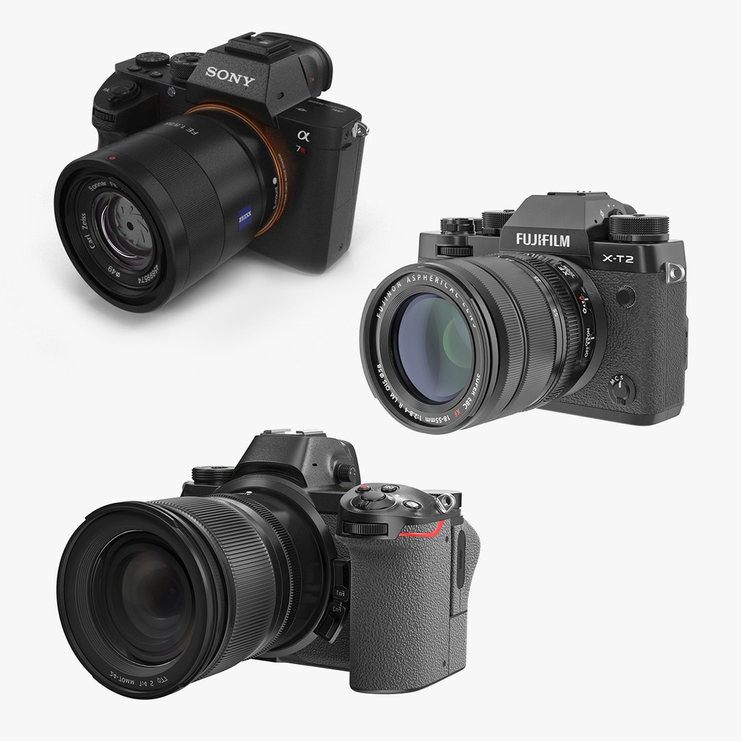 Mirrorless Cameras Collection 3D model preview