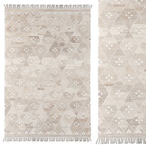 cora kilim woven rug 3D model