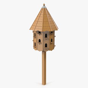 Large Wooden Dovecote for Twenty Nests 3D model