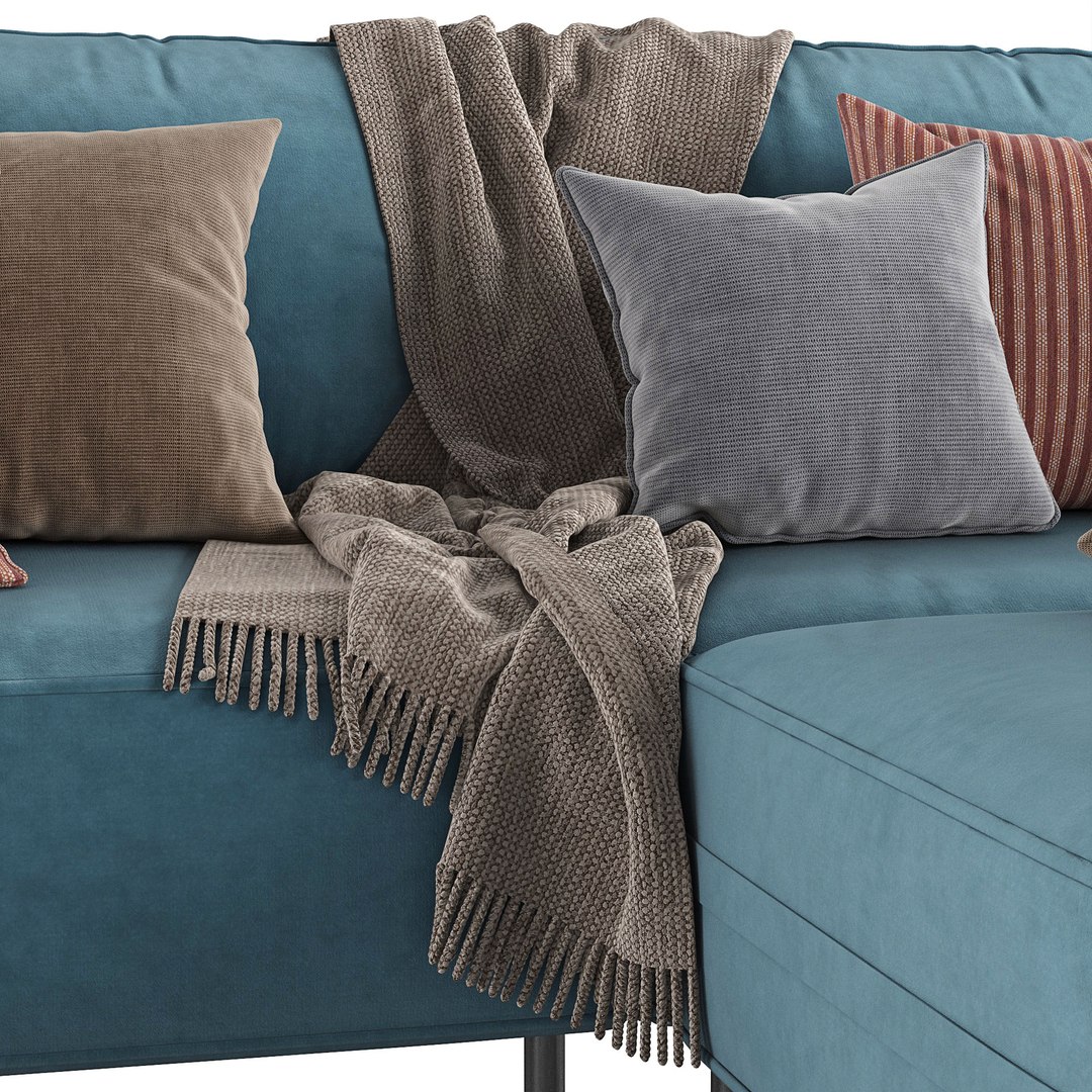 Fana Linen Modular Sectional Sofa By Acanva 3D Model - TurboSquid 2141483