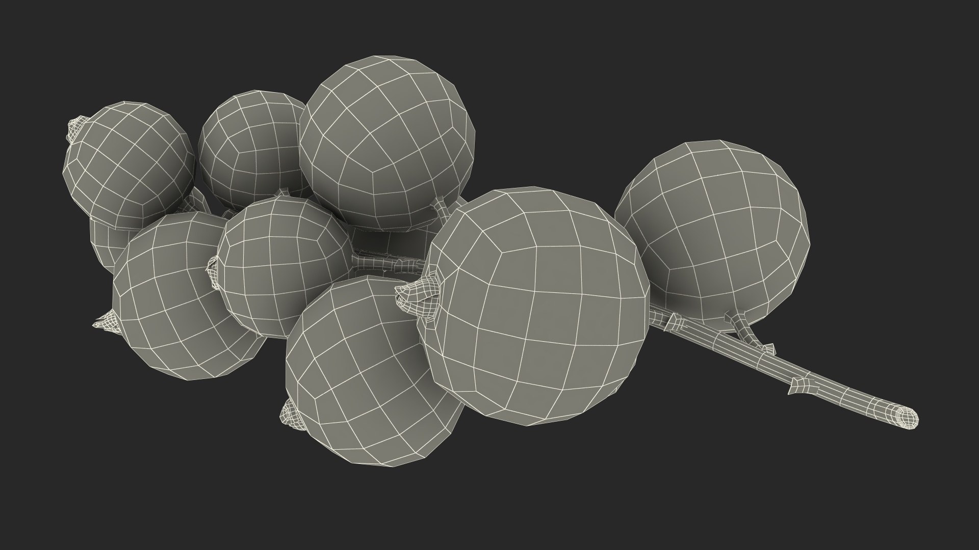 White Currant Berries Branch Model - TurboSquid 2295921