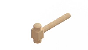 wood hammer judge 3D model