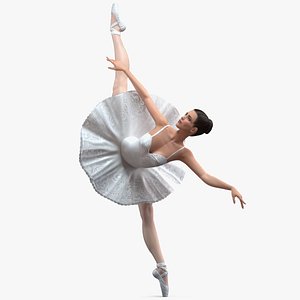 ballerina arabesque pose 3D model