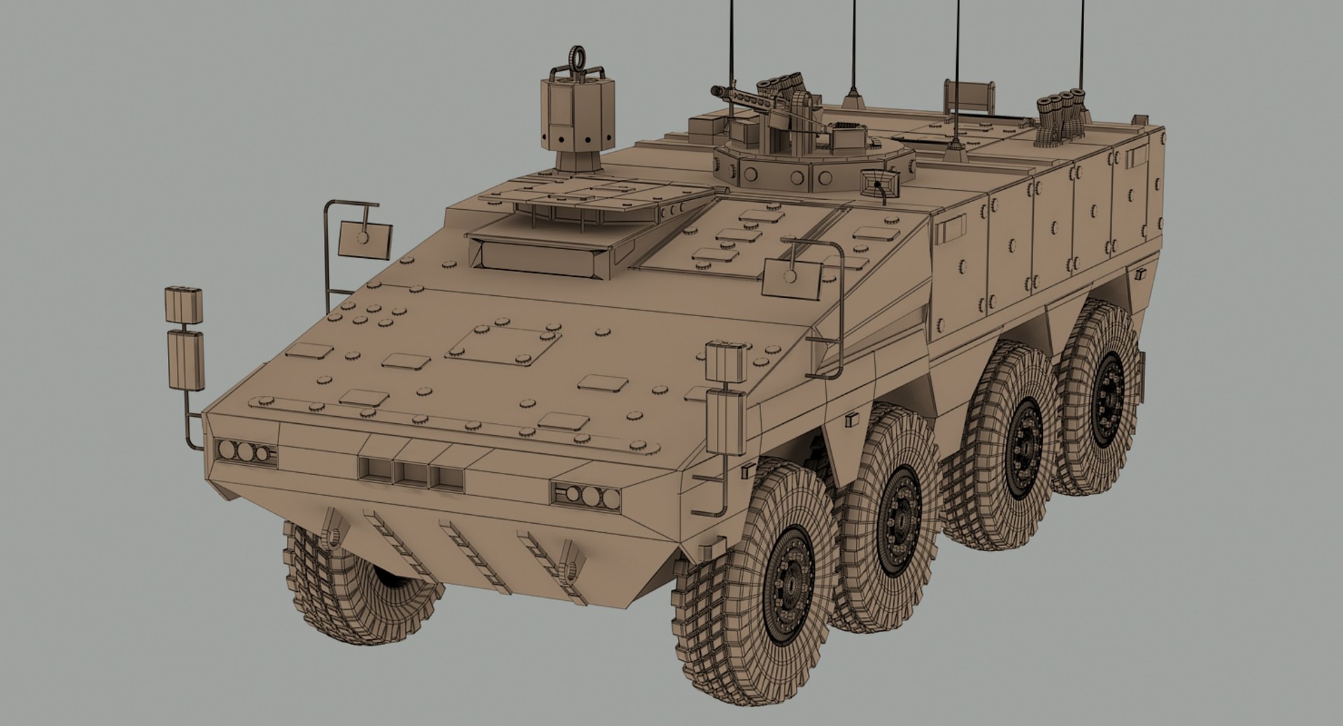 Modern Boxer Mrav Military Vehicle 3d Max