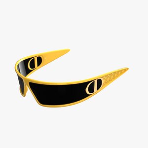 3D Dior Yellow Mask Sunglasses